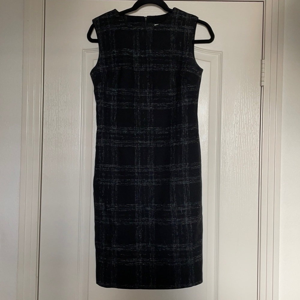 Barneys New York wool plaid sheath dress size 4